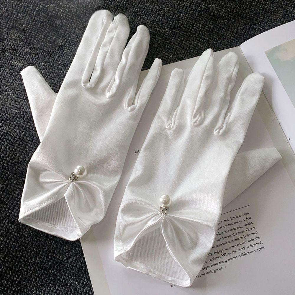 Găng Tay Vải Satin Phong Cách Lolita Cho Cô Dâu