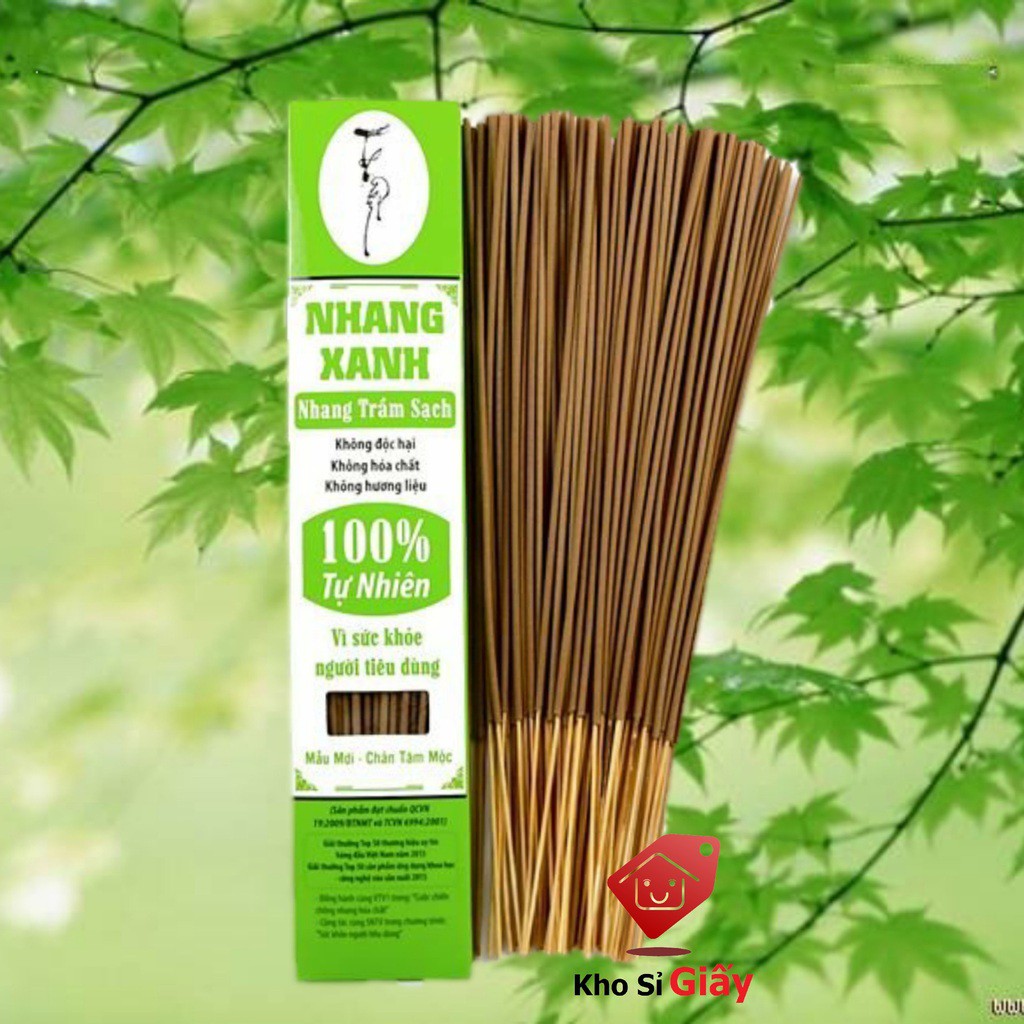 Nhang Xanh trầm hương [HỘP 70G] 100% thiên nhiên, ít khói, dùng cả cho phòng máy lạnh – AN TOÀN CHO SỨC KHỎE