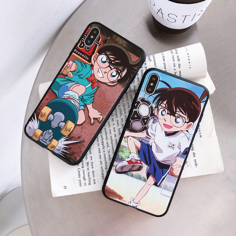 Compatible for iPhone 15 14 Pro Max 13 12 mini 6S 6 7 8 Plus 11 Pro X XR XS Max se 2020 Ốp điện thoại TPU mềm in hình anime Conan thích hợp cho