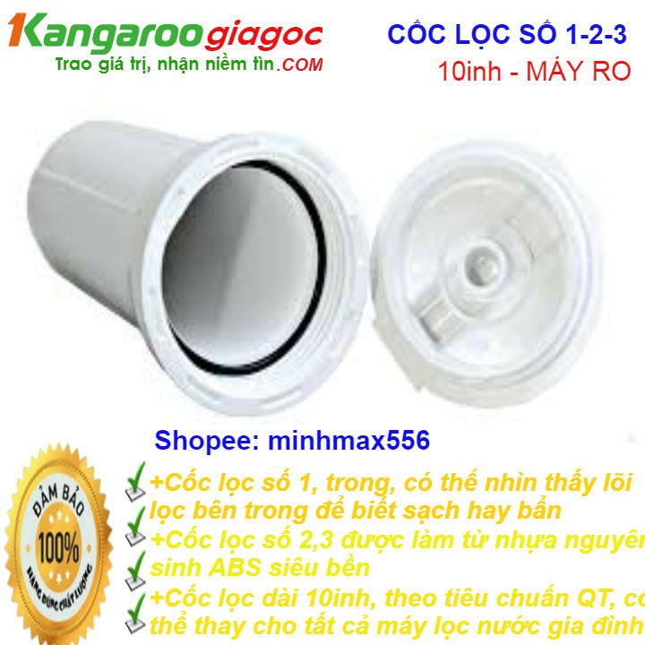 Cốc lọc số 2 Máy lọc nước RO | Cốc lọc số 2 hoặc 3 Thay thế được cho tất cả các máy lọc nước