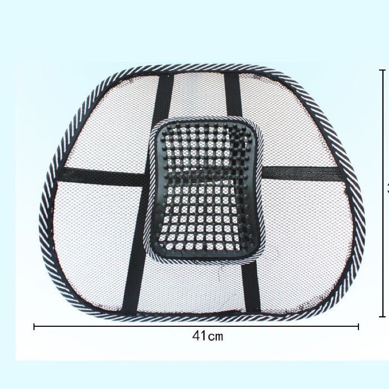 Tấm lưới ghế tựa lưng ghế văn phòng, xe ôtô - 41cm hỗ trợ chống gù lưng, đai co giãn. | BigBuy360 - bigbuy360.vn