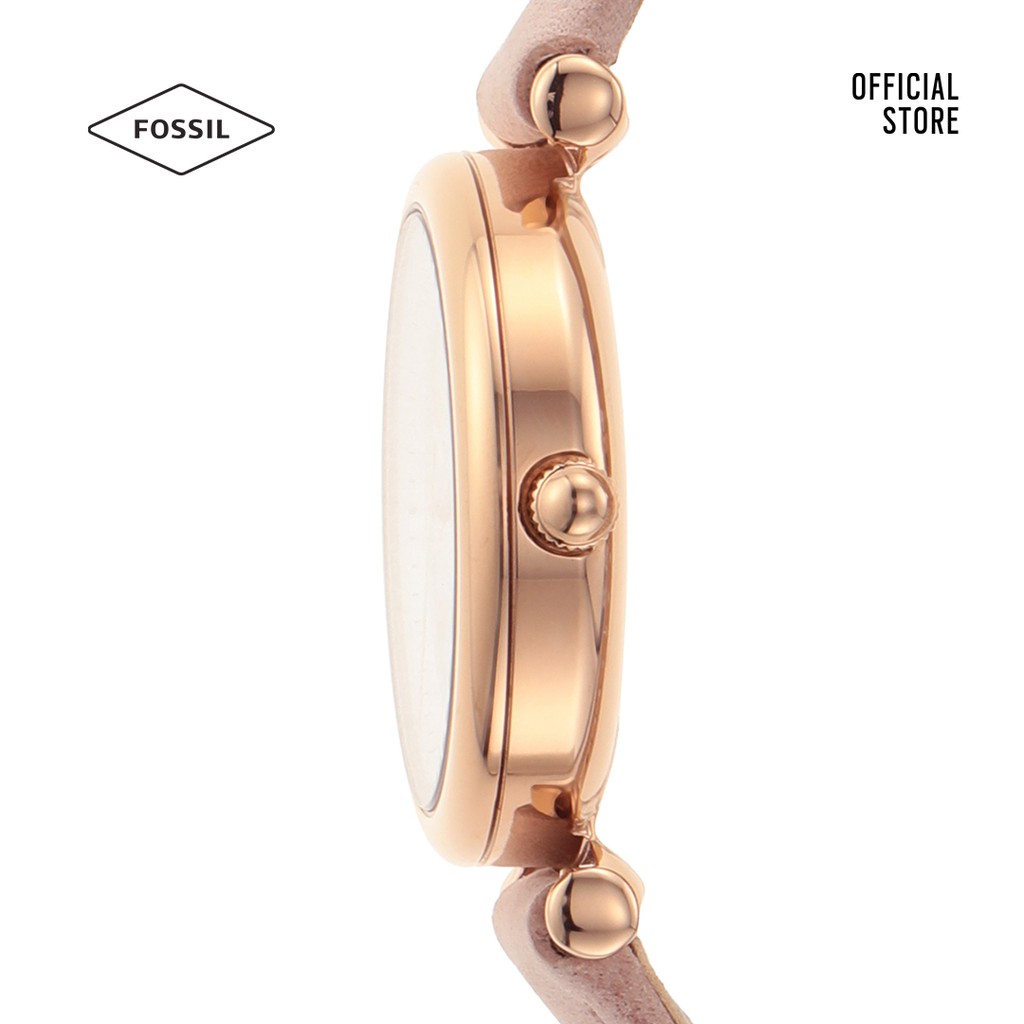 Đồng hồ Kim nữ Fossil CARLIE MINI dây da ES4699 - màu nude