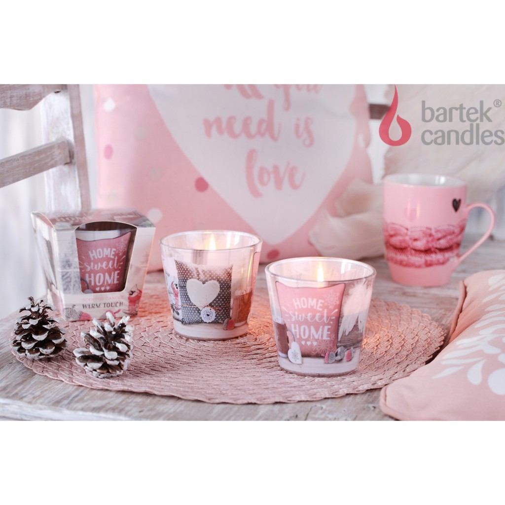 Ly nến thơm Bartek Candles BAT8599 Christmas Home Sweet Home 115g (Hương bánh cam, gừng)