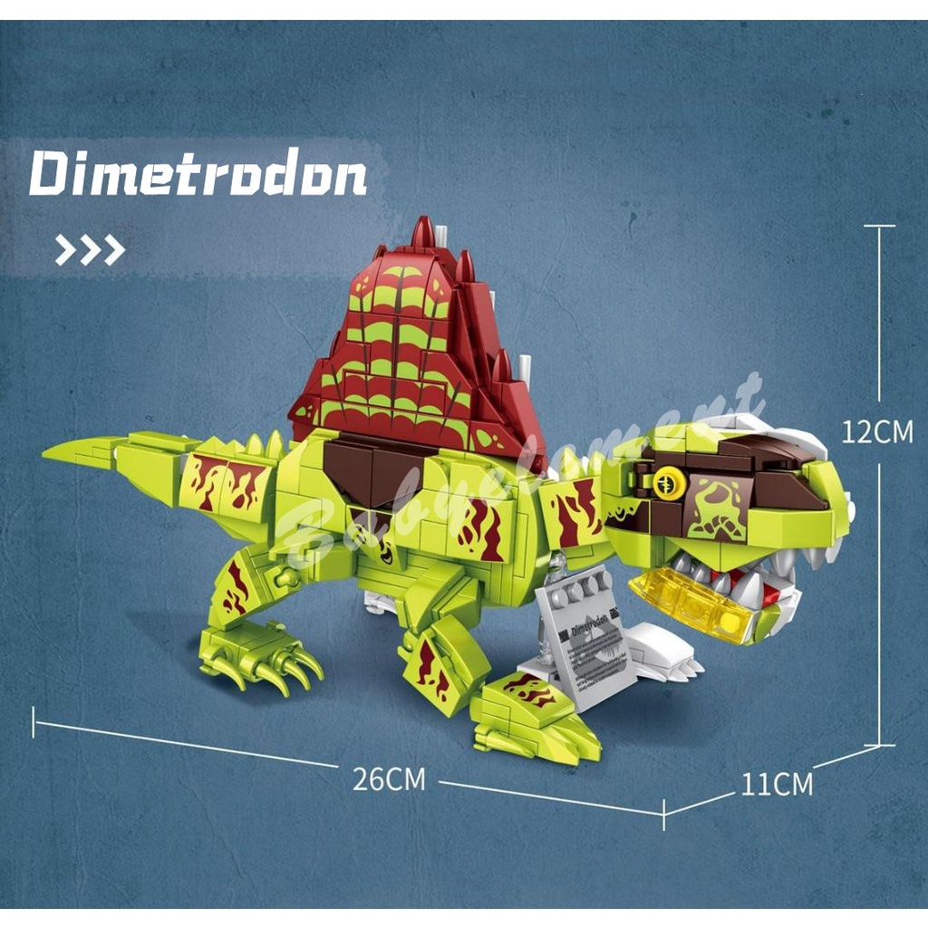 Bộ Đồ Chơi Lắp Ráp Khủng Long Tyrannosaurus Rex pterosaur Heterodon Sáng Tạo