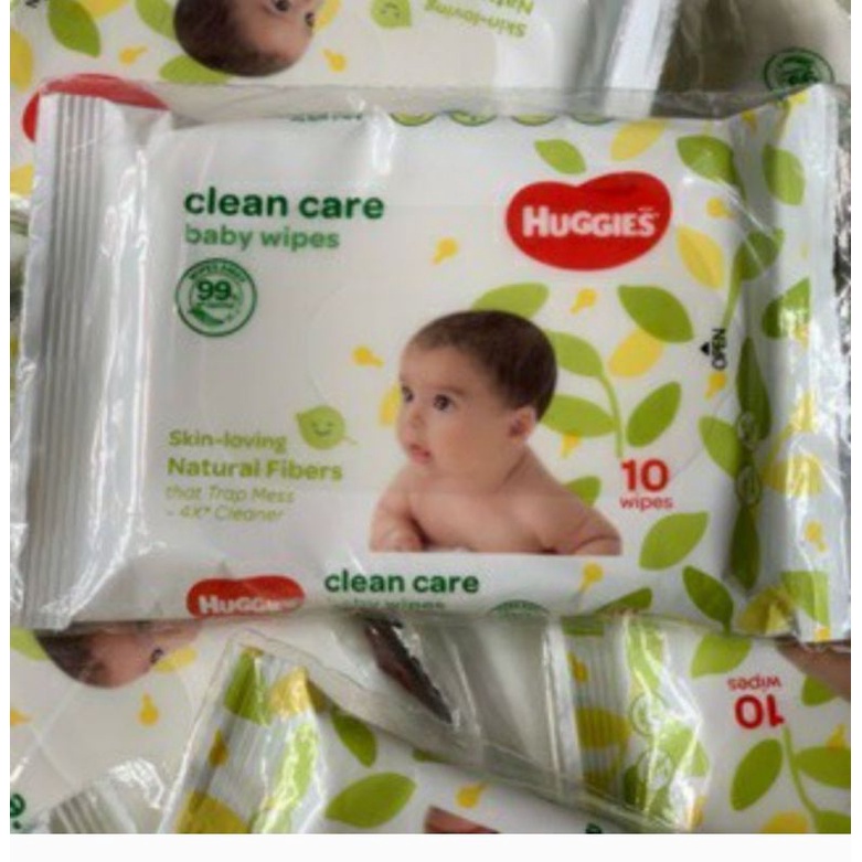 Khăn ướt huggies gói nhỏ 10 tờ tiện dụng