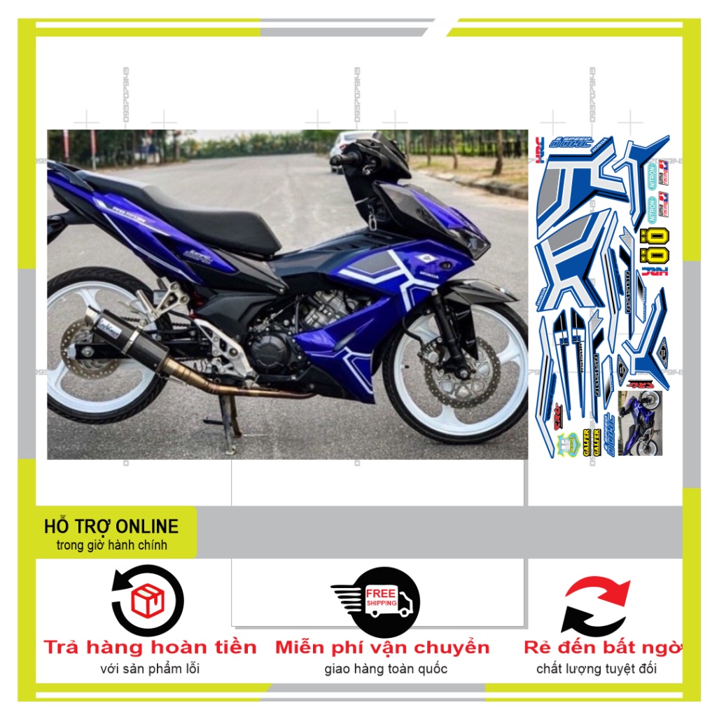 TEM XE WINNER X 2021 XANH DƯƠNG -- SHIN DECAL 2