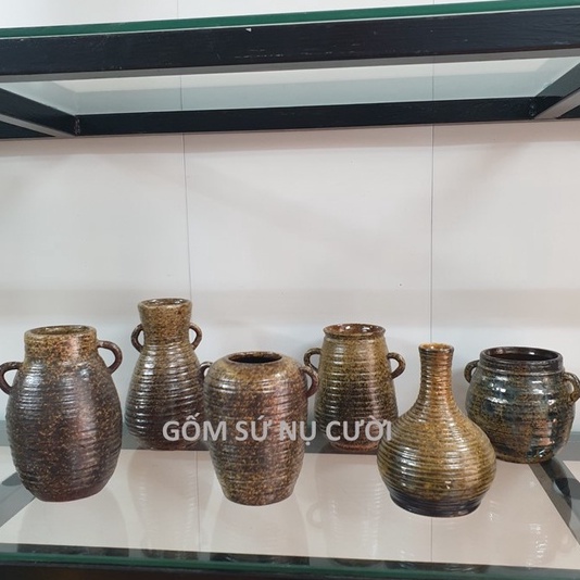 Lọ hoa vuôt tay men đồng