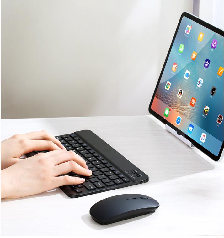 Bàn Phím Bluetooth Siêu Mỏng 10 Inch + Chuột 1600 DPI Cho iPad Apple Android (có bán lẻ)