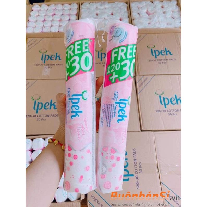 150 Miếng Bông Tẩy Trang Ipek Cotton Pads Thổ Nhĩ Kỳ – Giúp tẩy trang sạch, tiết kiệm toner