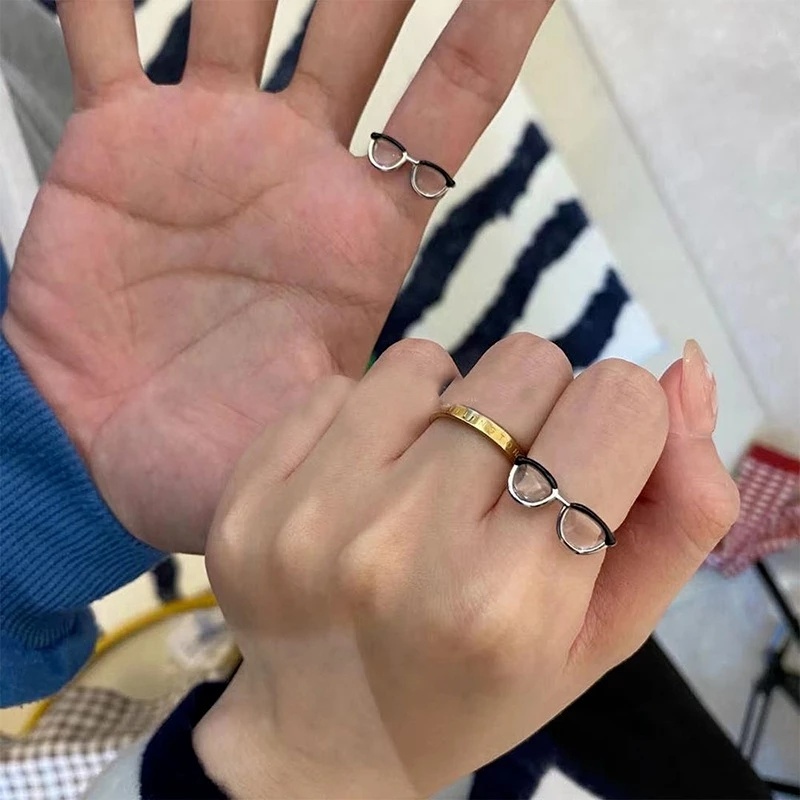 Nhẫn Hở Chất Liệu Hợp Kim Tráng Men Thiết Kế Độc Đáo Thời Trang Cho Nam Và Nữ