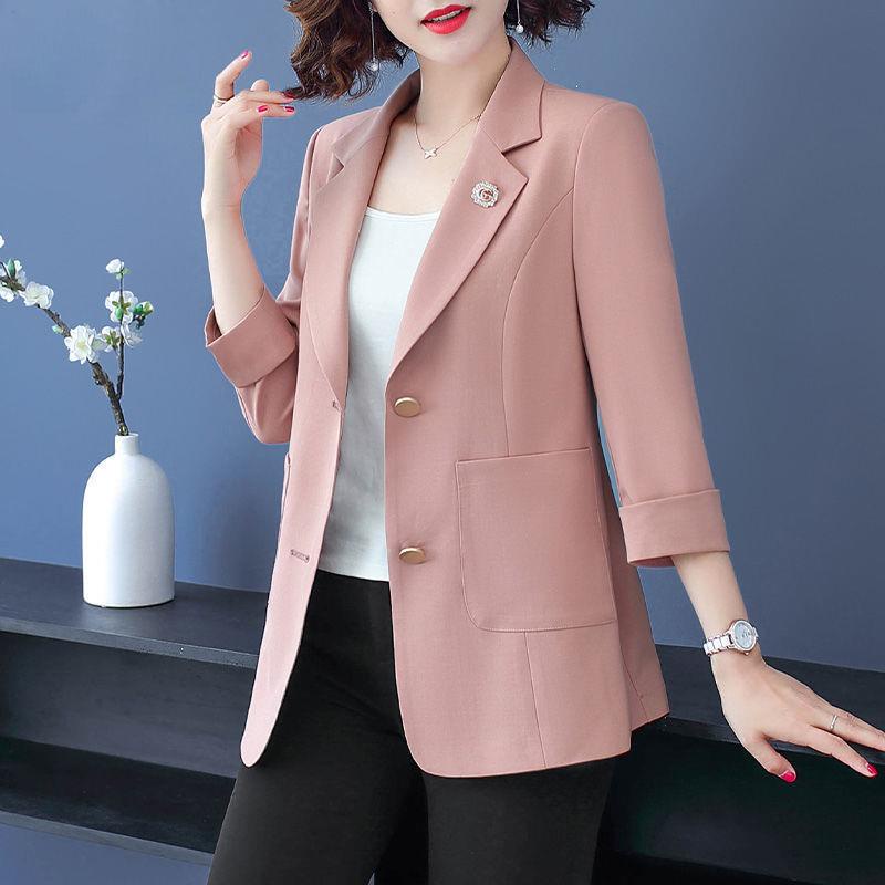 Áo Khoác Vest Ôm Dáng Phong Cách Phương Tây Thời Trang Mùa Xuân Mới 2022 Cho Phụ Nữ Trung Niên
