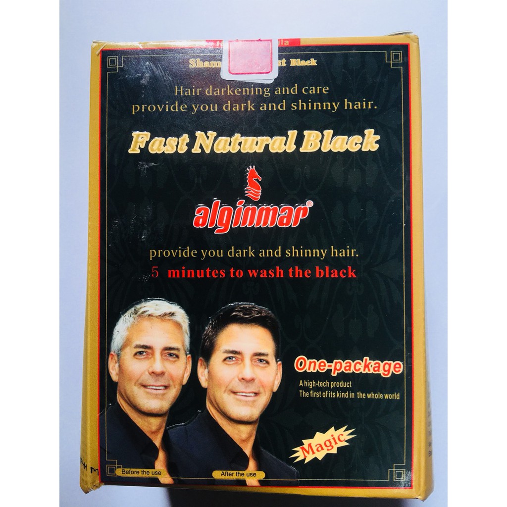 Dầu gội đen tóc - gội là đen Alginmar - hiệu quả sau 5 phút