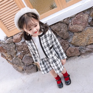 Set váy dạ kẻ