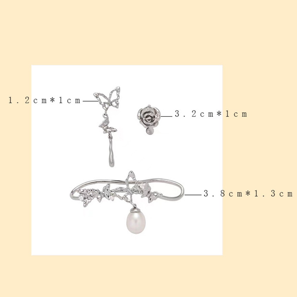 Bộ 3 Khuyên Tai Nữ Trang Dáng Dài Đính Ngọc Trai Phong Cách Vintage