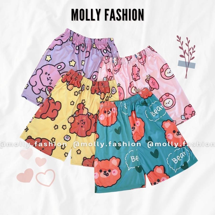 Quần Short hoạt hình Unisex BST 04 ❤️ Quần đùi nam nữ mặc nhà Freesize 38-65kg Molly Fashion