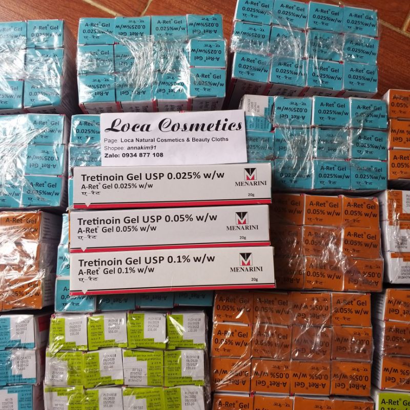 [Chính Hãng-Có sỉ] Tretinoin aret gel USP 0.025%, 0.05%, 0.1% - Gel giảm mụn, chống lão hóa, đều màu da | BigBuy360 - bigbuy360.vn