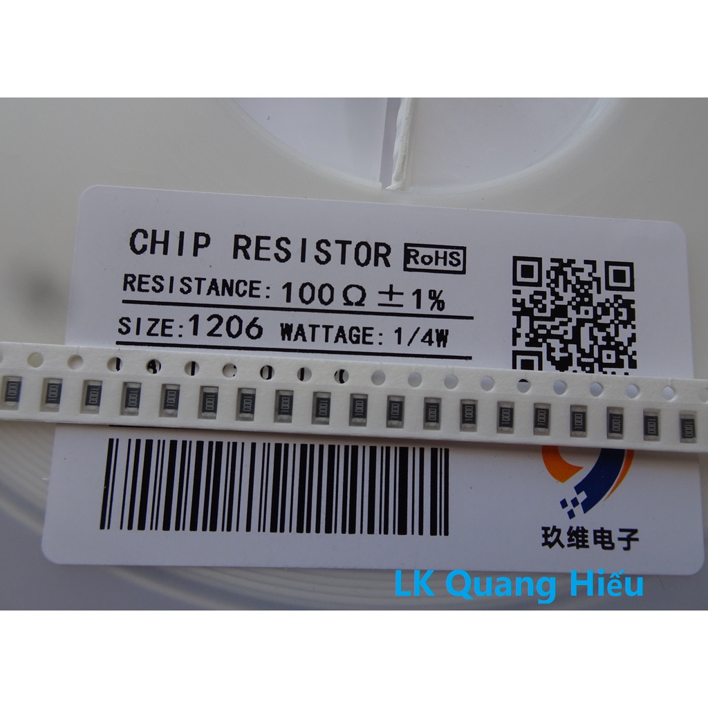 Điện trở dán 100 ohm SMD 1206 1% 1/4W