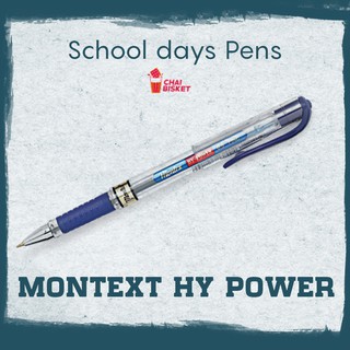 Hộp 10 bút bi MONTEX HY-POWER (xanh - đỏ) Ấn Độ