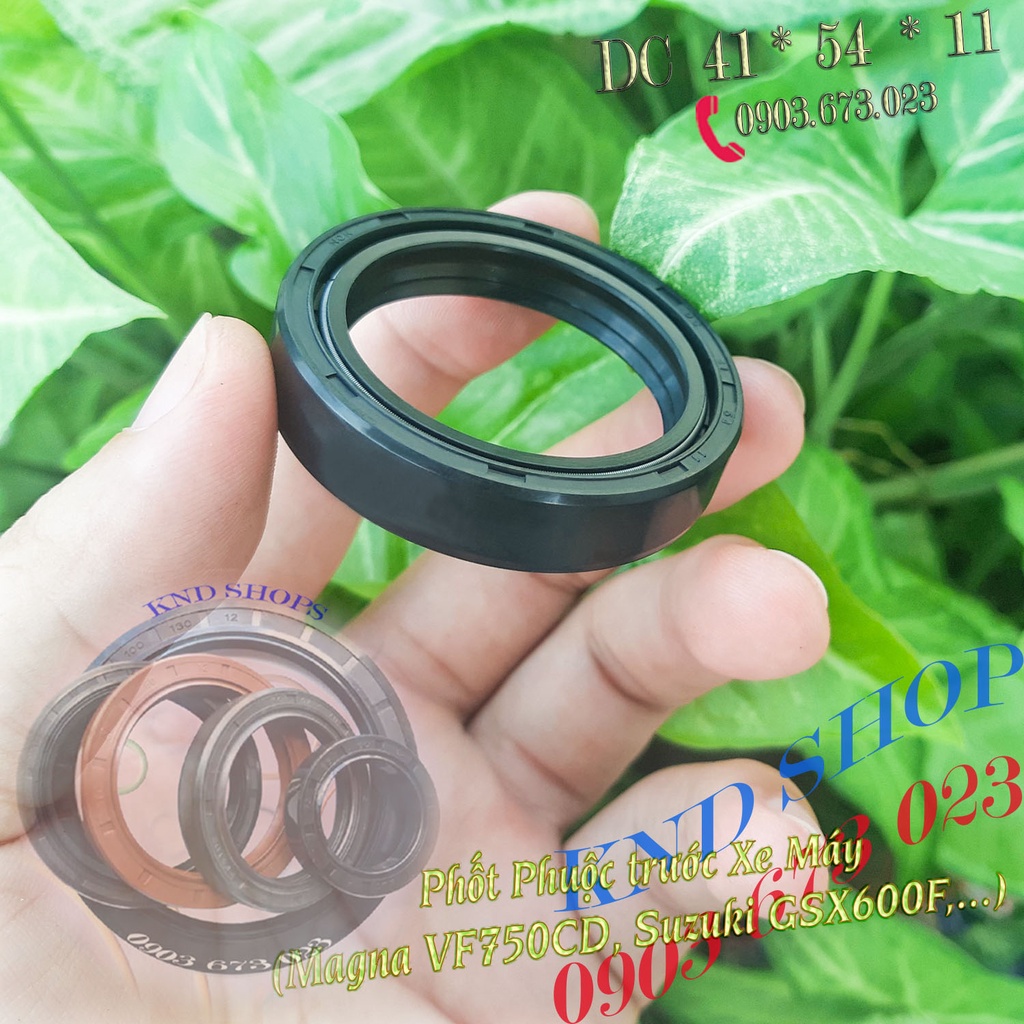 Phớt dầu DC 41*54*11phuộc trước xe Honda CBR600RR, Hornet 2000 - 2012,... Phốt cao su chặn nhớt loại vòng đệm 2 lò xo
