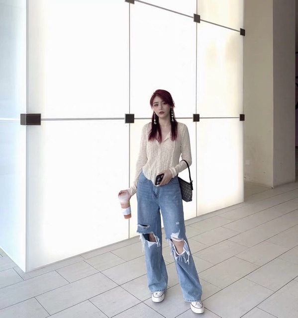 Áo Sơmi Kiểu Mỏng Vàng Be‼️‼️‼️