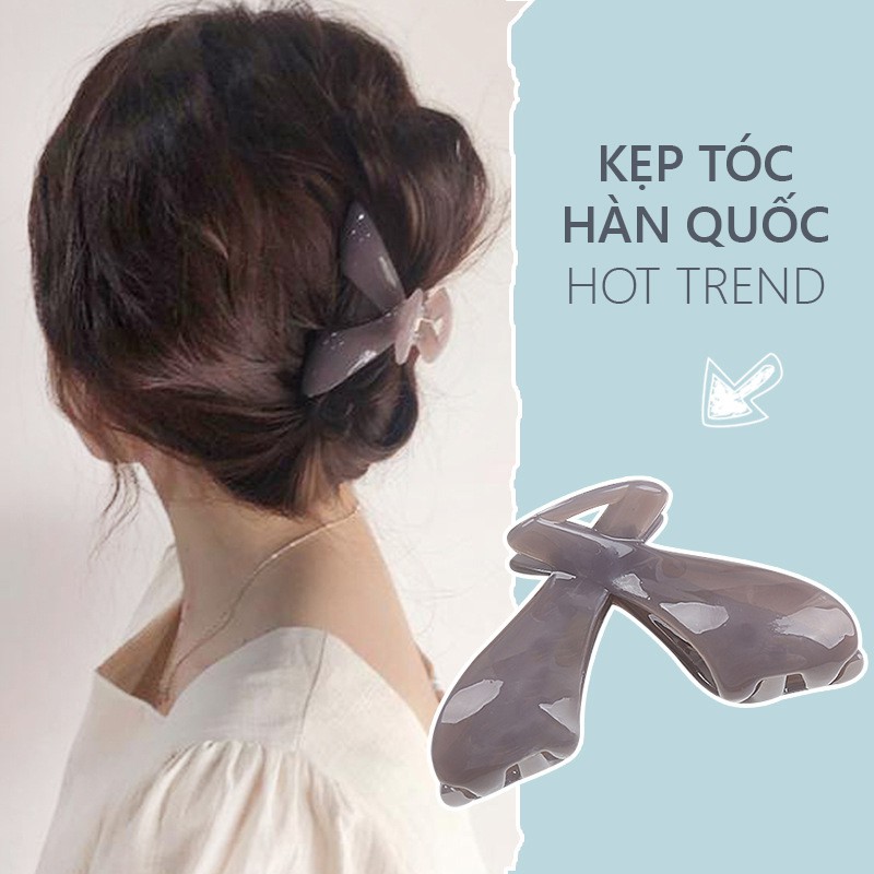 Kẹp tóc Hàn quốc nữ đẹp nhiều màu chữ Y hot trend dành cho nửa đầu KC13