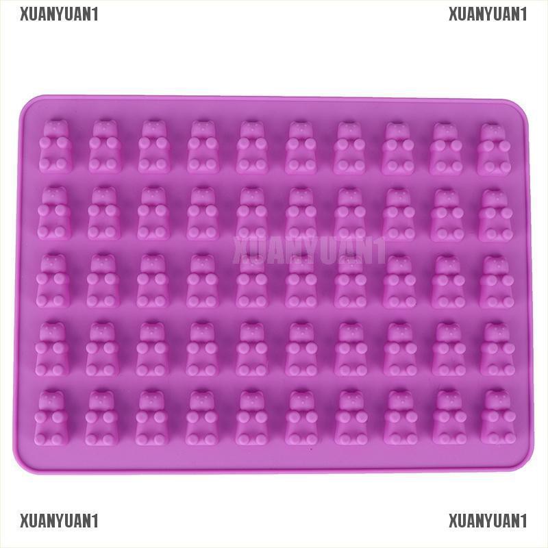 [XUANYUAN1] Khuôn Silicone Làm Sô Cô La 53 Ngăn Hình Gấu Gummy