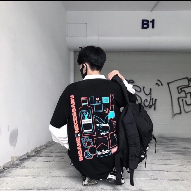 [ PINK ] Áo thun tay lỡ form rộng INSANE NECES Unisex | BigBuy360 - bigbuy360.vn