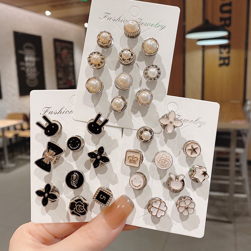 Set 4/10 Ghim Cài Áo Ngọc Trai Sang Trọng