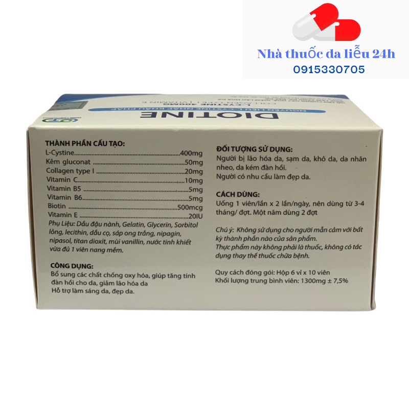 Diotine viên uống đẹp da 60 viên