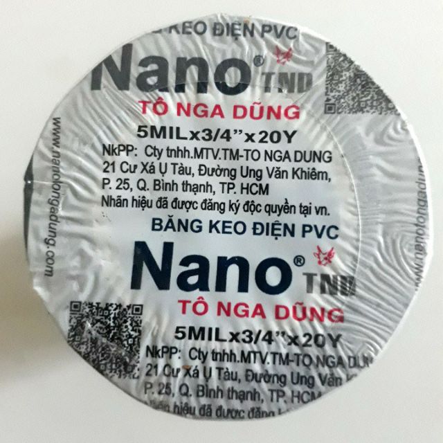 BĂNG KEO ĐIỆN NANO (TÔ NGA DŨNG) 20 YARDS - ĐỦ MÀU