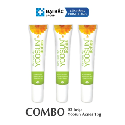 [CHÍNH HÃNG] Combo 3 tuýp kem ngừa mụn YOOSUN ACNES 15g - XẸP MỤN NGAY, BAY THÂM SẸO