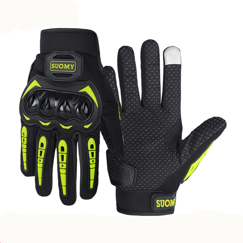 Găng Tay Thể Thao Cảm Ứng  Suomy - Găng Tay Xe Máy Chống Trượt Thoáng Khí Unisex - Găng Tay Full Ngón Gù Nhựa