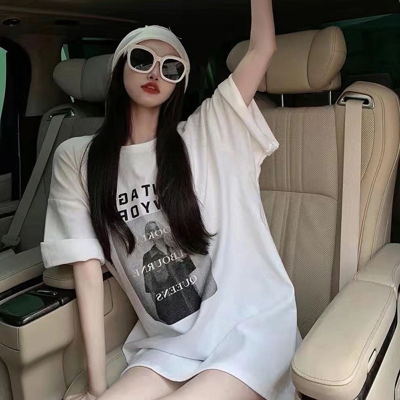 Áo Thun Tay Ngắn Dáng Rộng Thời Trang Mùa Hè Phong Cách Hip Hop Hàn Quốc 3XL