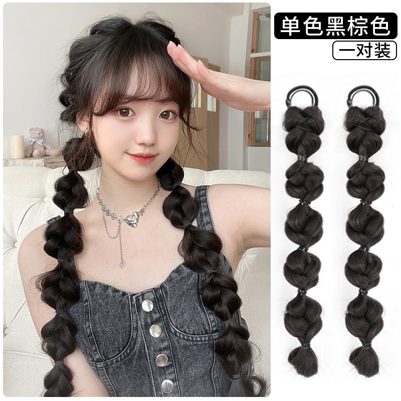 Tóc Giả Thắt Bím Đuôi Ngựa Phong Cách Hàn Quốc Thời Trang Cho Nữ