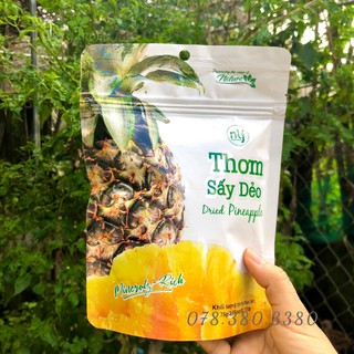[CHUẨN XUẤT KHẨU] Thơm Sấy Dẻo/Dứa Sấy Dẻo NongLamFood - Thơm Sấy/Dứa Sấy Ít Đường ăn chay, ăn kiêng(75gr)