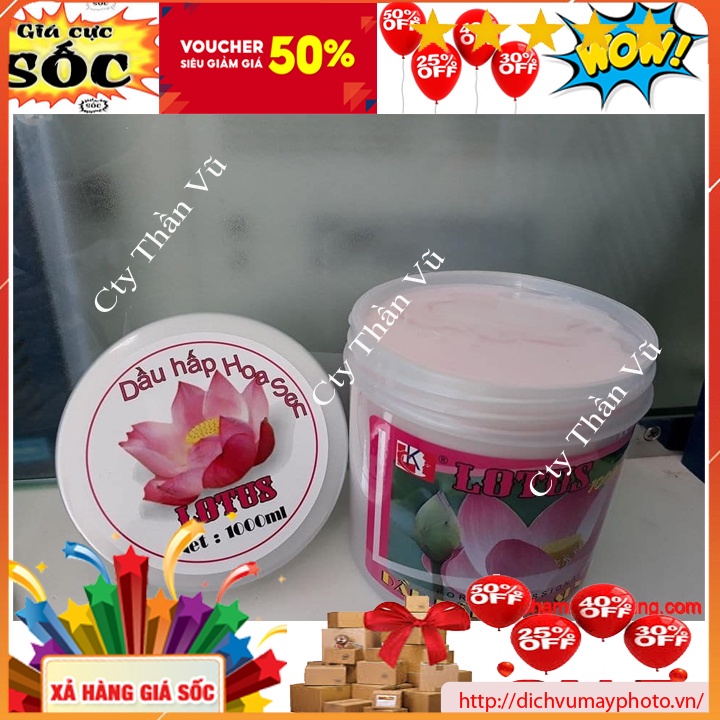 Hấp Dầu Xả Tóc Hoa Sen 1000ml Giúp Tóc Mềm Mượt Như Làm Tại Salon kholinhkienmayin