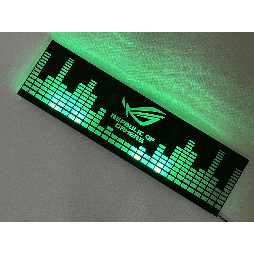 Cover Che Nguồn Máy Tính Led RGB Đồng Bộ Hub Coolmoon Và Mainboard  - Họa Tiết Sóng Nhạc và Logo Các Hãng