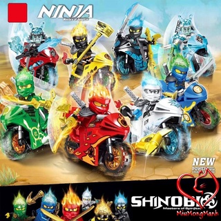 Combo 2 ninja siêu khủng cưỡi mô tô ninjago đồ chơi lắp ráp xếp hình moc diy