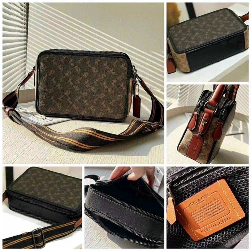 Túi C0ach Charter Crossbody 24 hoạ tiết cổ điển