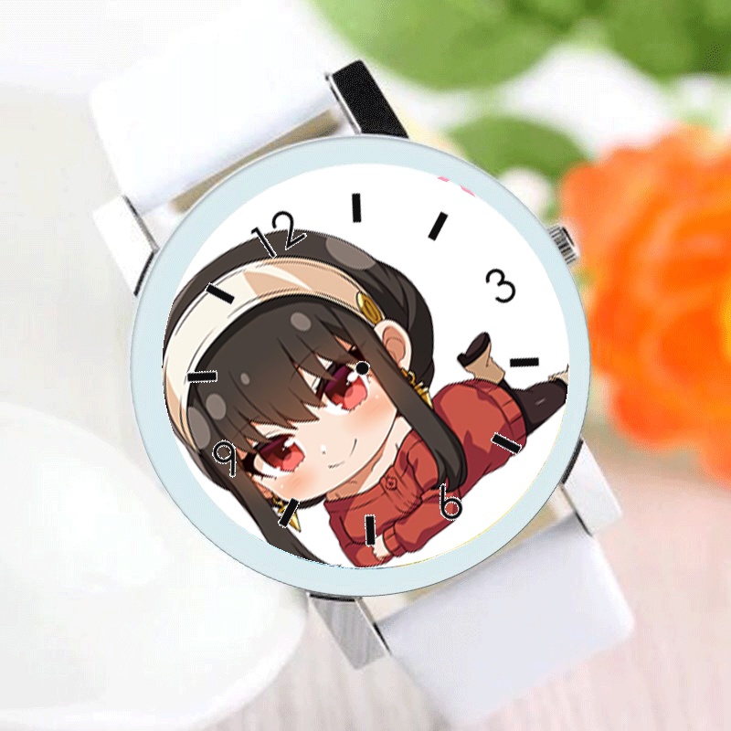 Đồng hồ đeo tay nam nữ in hình SPY x Family ver nằm gia đình điệp viên anime chibi thời trang dễ thương