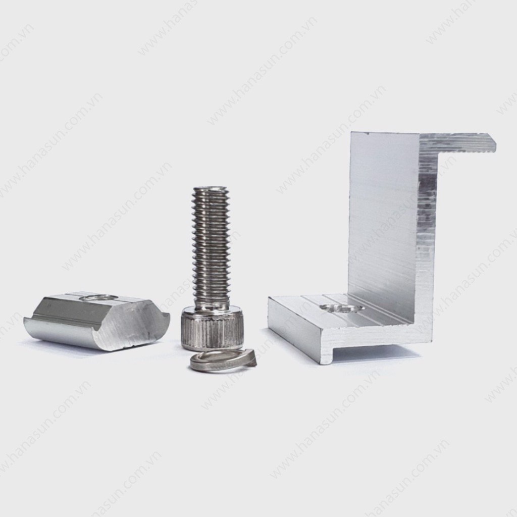 Kẹp biên, kẹp giữa, thanh ray lắp tấm pin NLMT