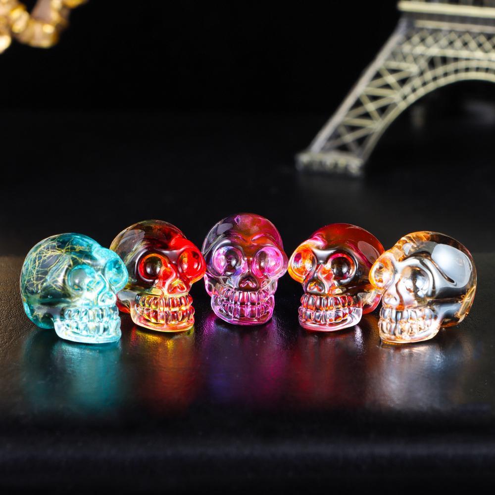 CONOPERY Tượng Đầu Lâu Pha Lê Tự Nhiên Điêu Khắc Chữa Lành Bằng Đá Thạch Anh