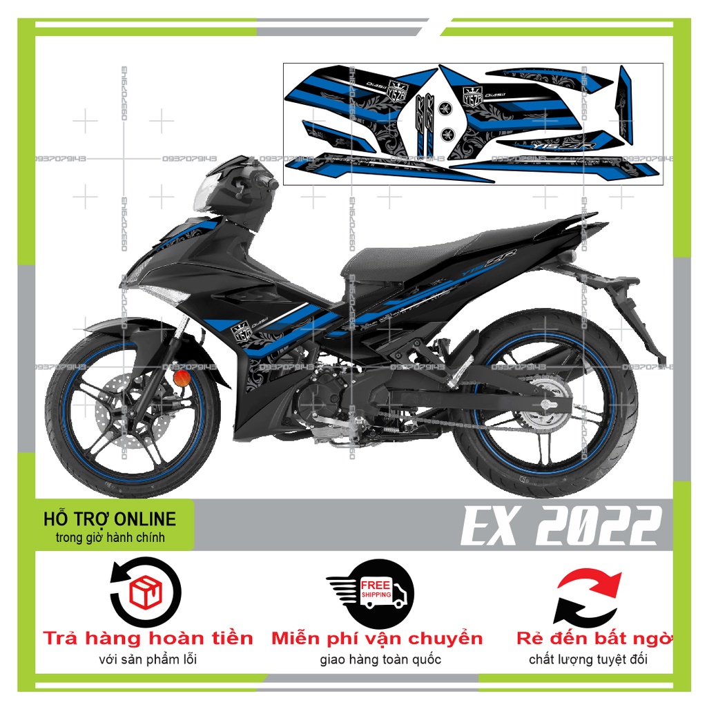 ( Quí khách vui lòng mang ra tiệm cho thợ dán ) Tem EX 150 2022