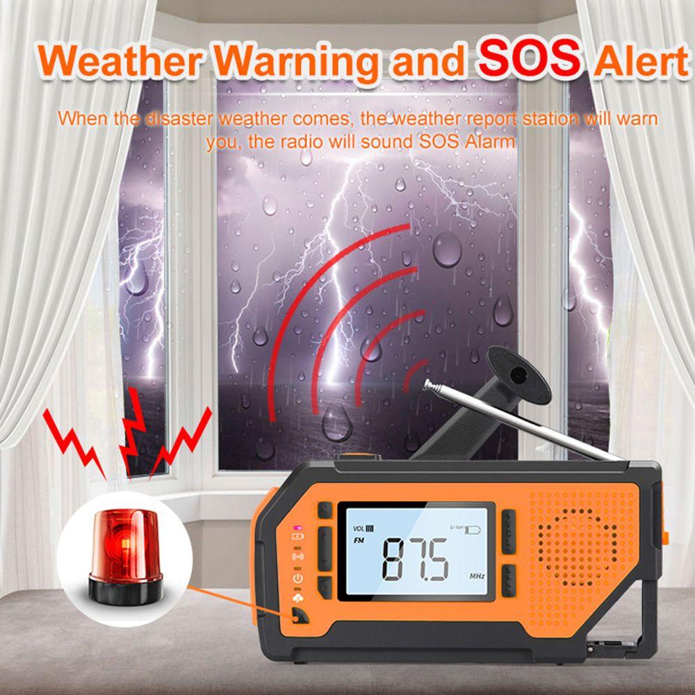 Radio AM / FM / NOAA Sử Dụng Năng Lượng Mặt Trời Đa Năng Tiện Dụng