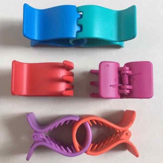 Sét sỉ 10 Cặp cuộn tóc càng cua 5 răng nhựa đủ màu