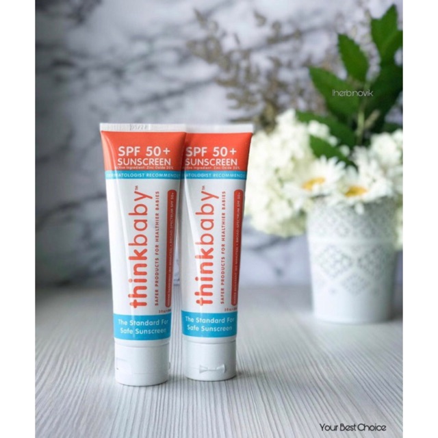 Kem chống nắng vật lý Thinkbaby SPF 50+dùng được cho bà bầu và trẻ nhỏ