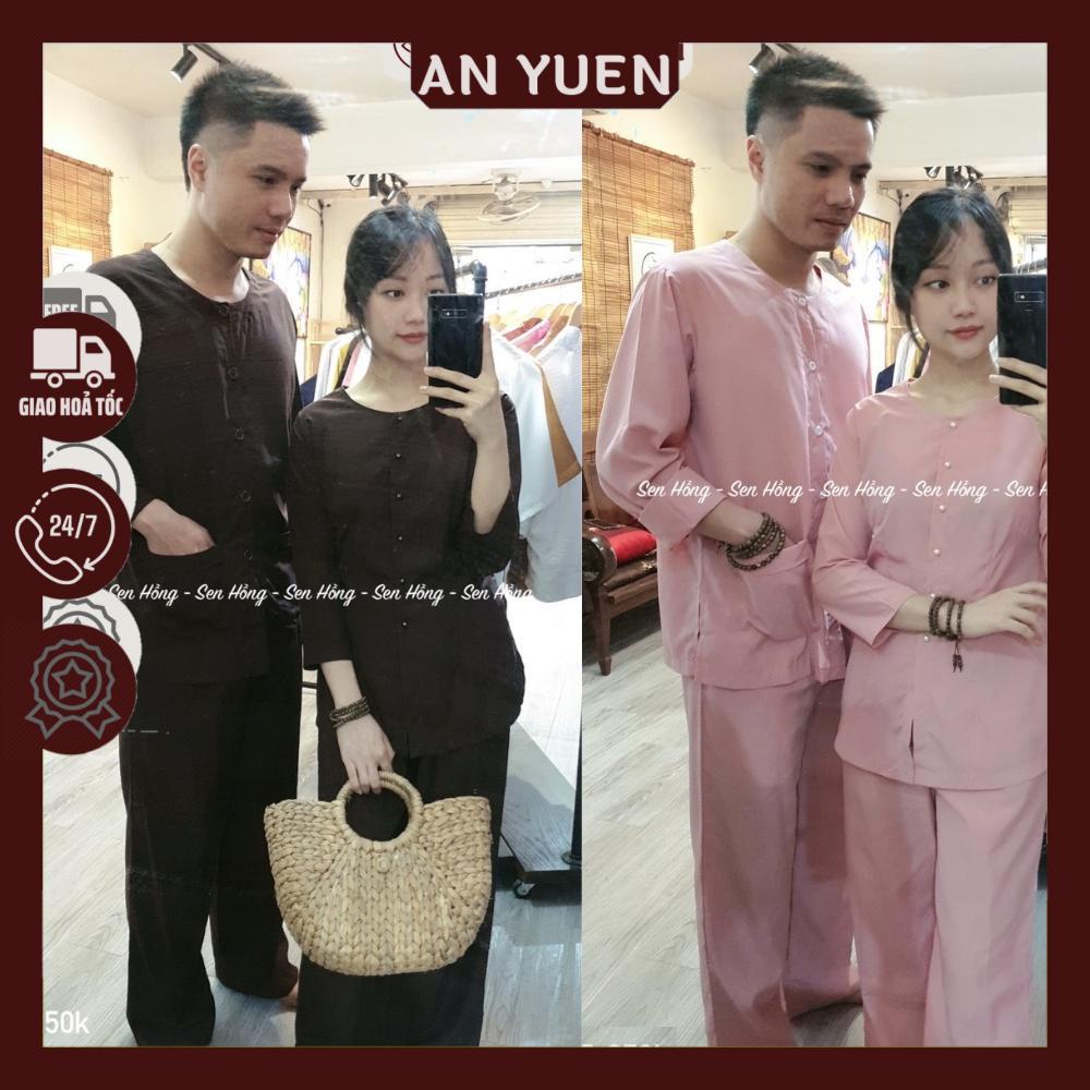 Đồ bà ba truyền thống nam nữ # set quần áo bà ba vải kate Nhật - đi lễ đi chơi dáng thoải mái