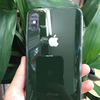 Ốp Lưng Kính Màu Xanh Rêu Iphone XSMax