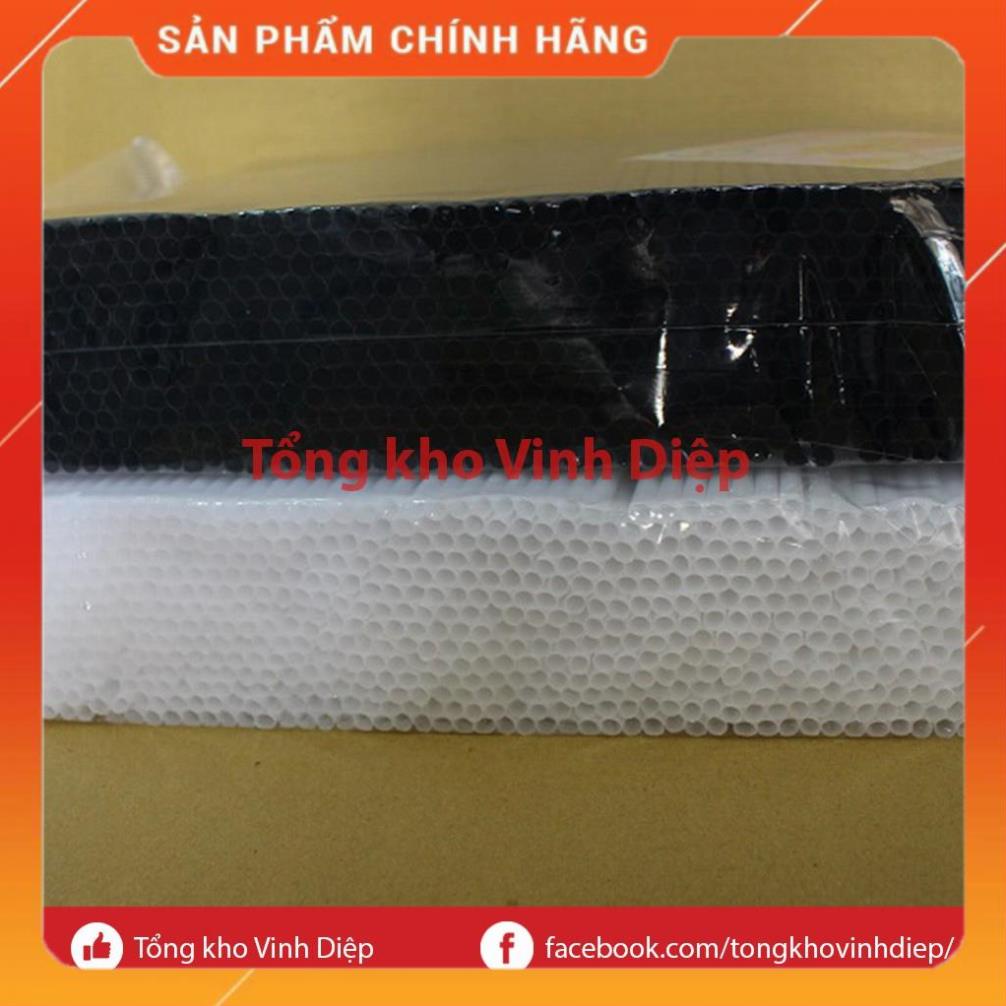 Ống hút sinh tố, cà phê, nước mía phi 8, dài 21cm, 2 đầu tròn, 2 màu đen, trắng, 1 bịch 500gr