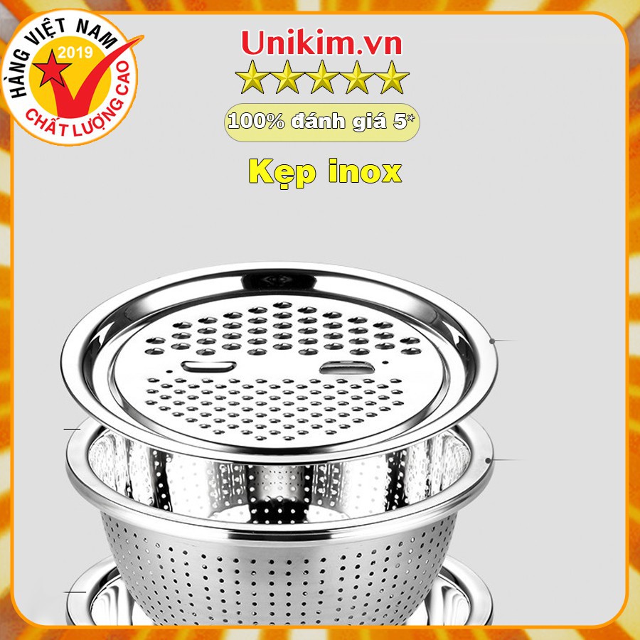 Set 3 Rổ nạo INOX long lanh sang chảnh _SỈ TOÀN QUỐC